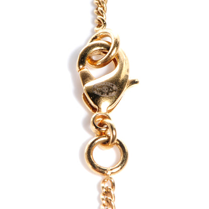 Chanel Gripoix Poured Glass CC Necklace Gold 4 of 5