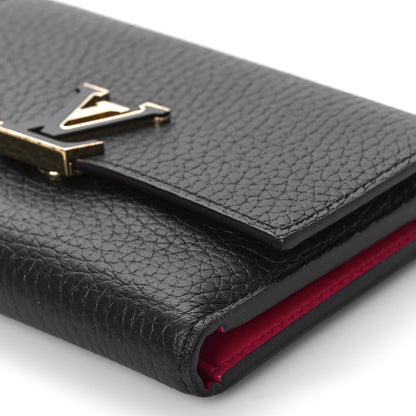 Louis Vuitton Taurillon Capucines Compact Wallet Black 9 of 10