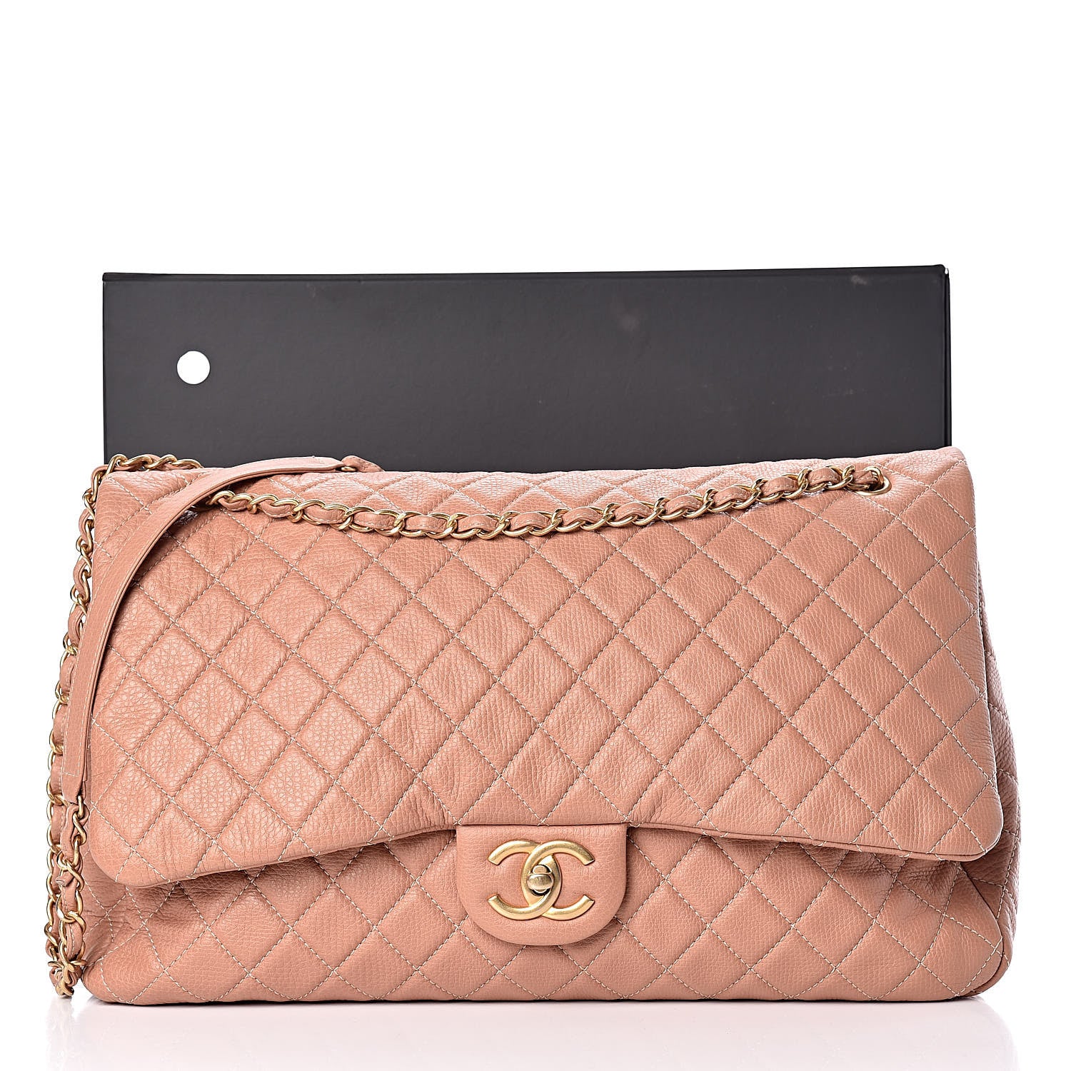 Chanel Calfskin Quilted XXL Travel Flap Bag Pink 11 of 11