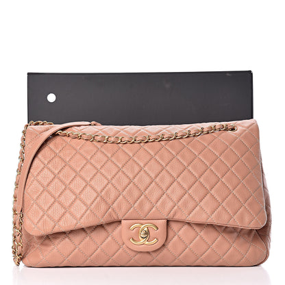 Chanel Calfskin Quilted XXL Travel Flap Bag Pink 11 of 11