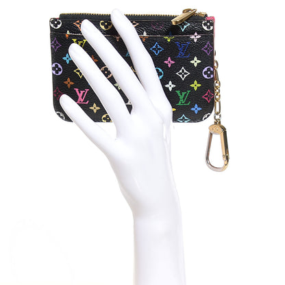 Louis Vuitton Monogram Multicolor Key Pouch Black Grenade 2 of 7