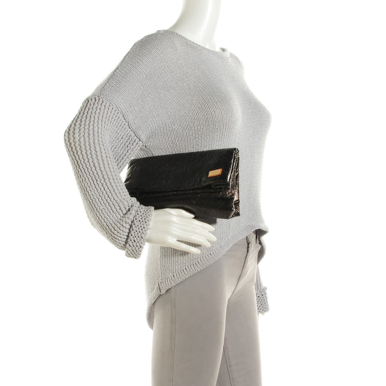 Louis Vuitton Jacquard Quilted Monogram Limelight Clutch PM Black 2 of 7