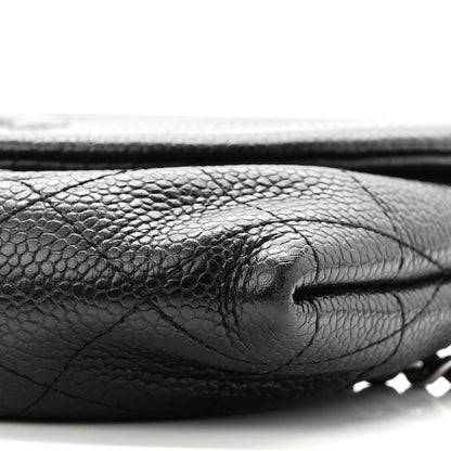 Chanel Caviar Half Moon Wallet On Chain WOC Black 11 of 12