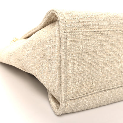 Chanel Canvas Medium Deauville Tote Light Beige 9 of 10