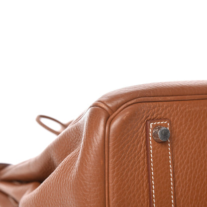 Hermes Taurillon Clemence Birkin 35 Gold 27 of 31