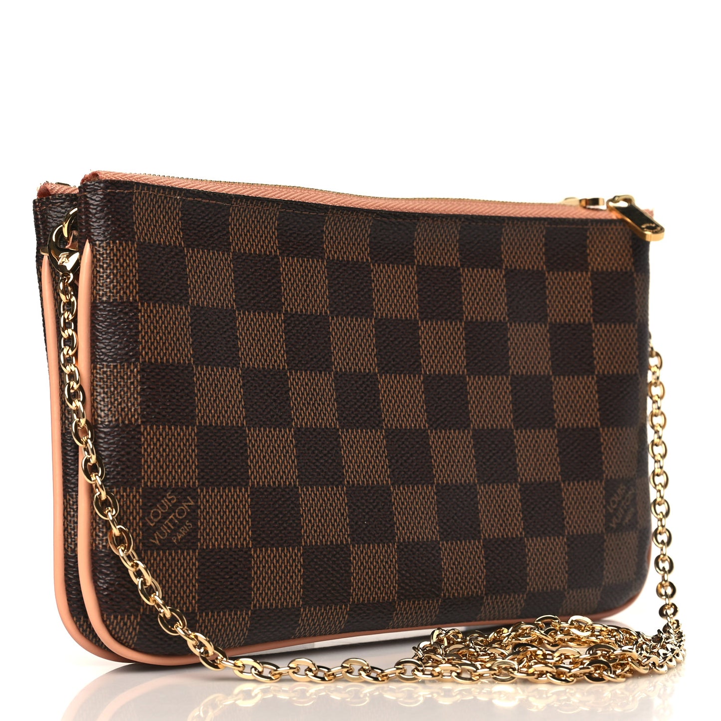 Damier Ebene Double Zip Pochette