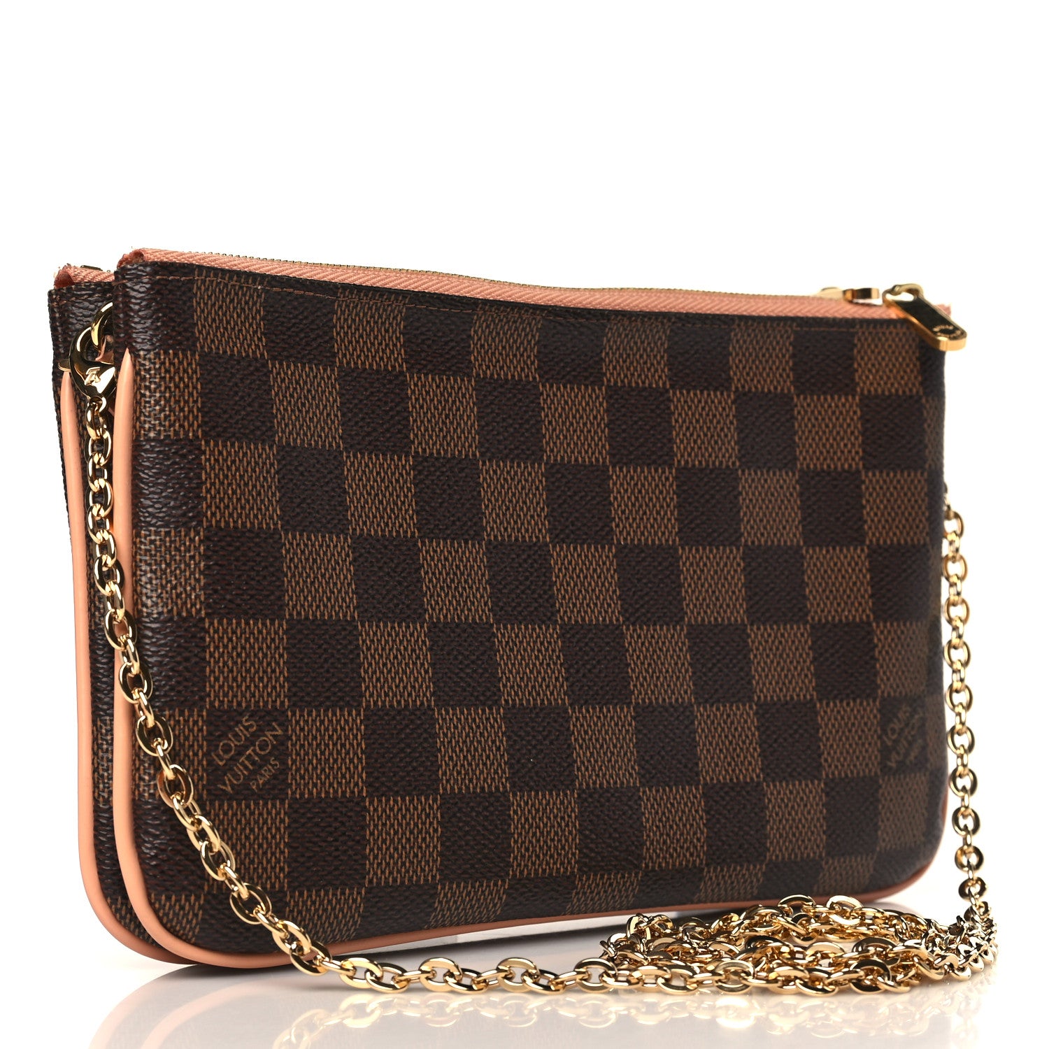 Louis Vuitton Damier Ebene Double Zip Pochette 3 of 10