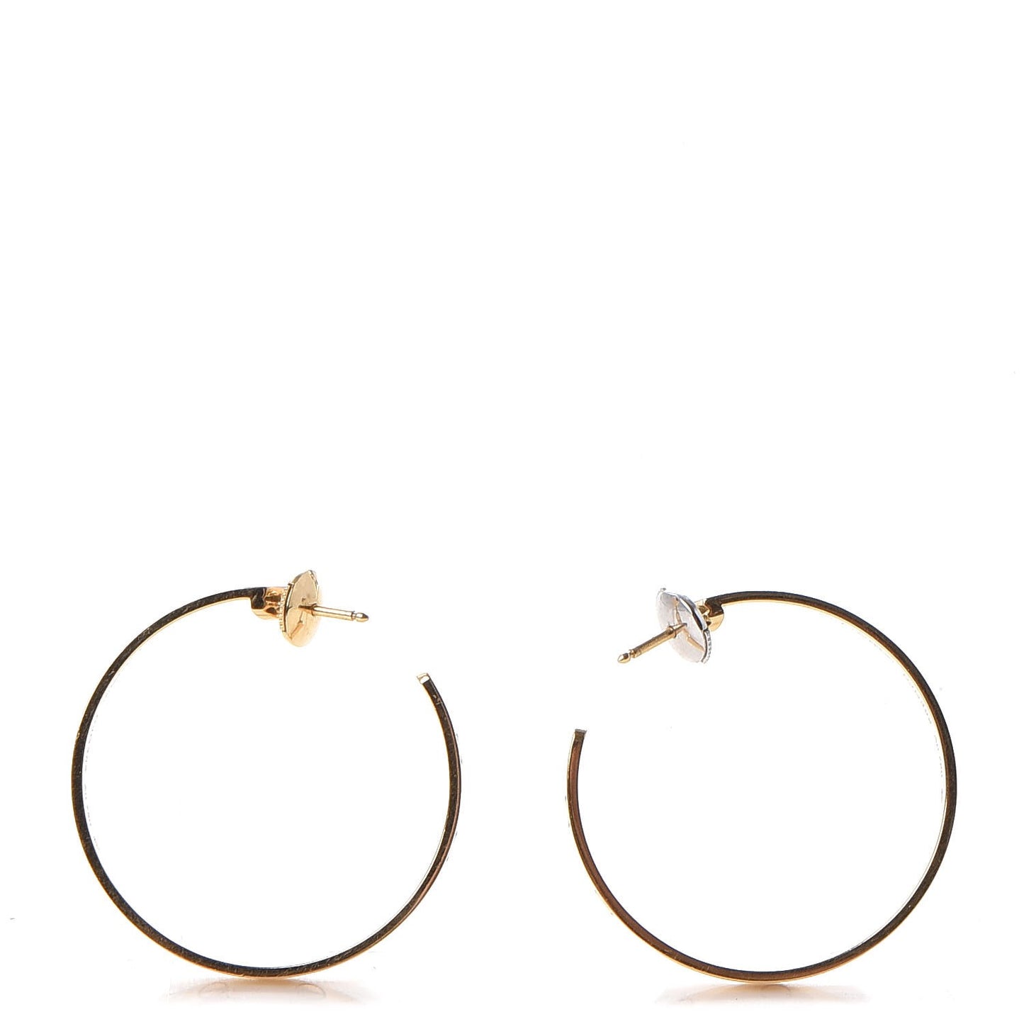 18K Yellow Gold Large LOVE Hoop Earrings