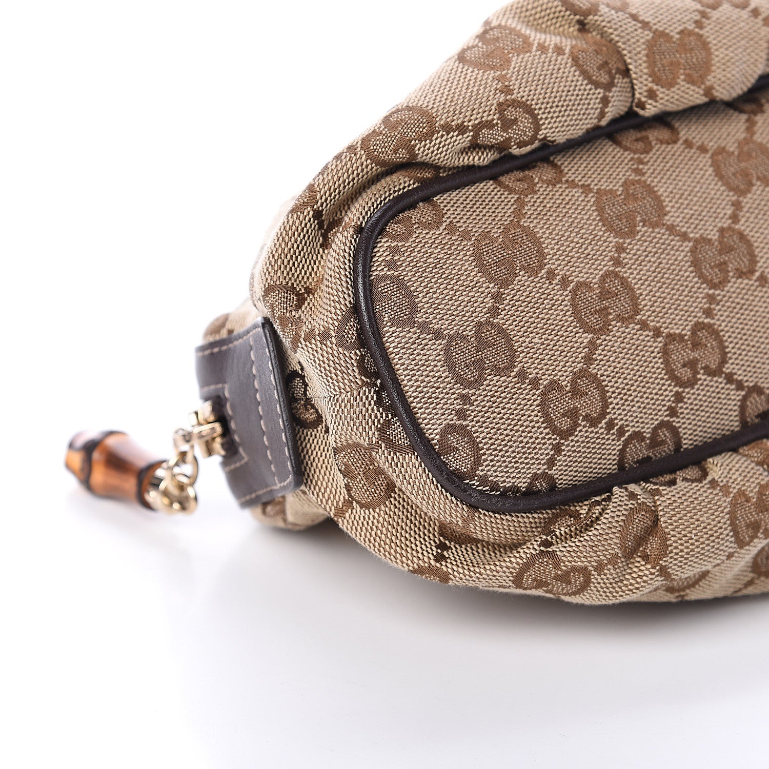 Gucci Monogram Medium Bamboo Cosmetic Case Dark Brown 6 of 7