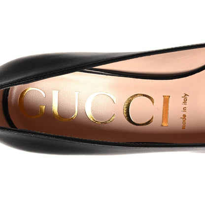 Gucci Malaga Kid Horsebit 75mm Pumps 37 Black 8 of 9