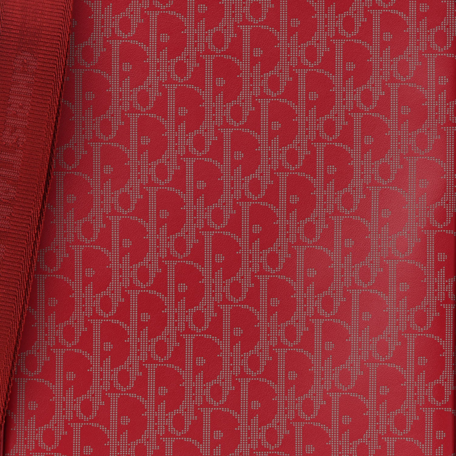 Christian Dior Calfskin Oblique Galaxy Perforated Marsupio World Tour Pelle Sling Red White 8 of 16