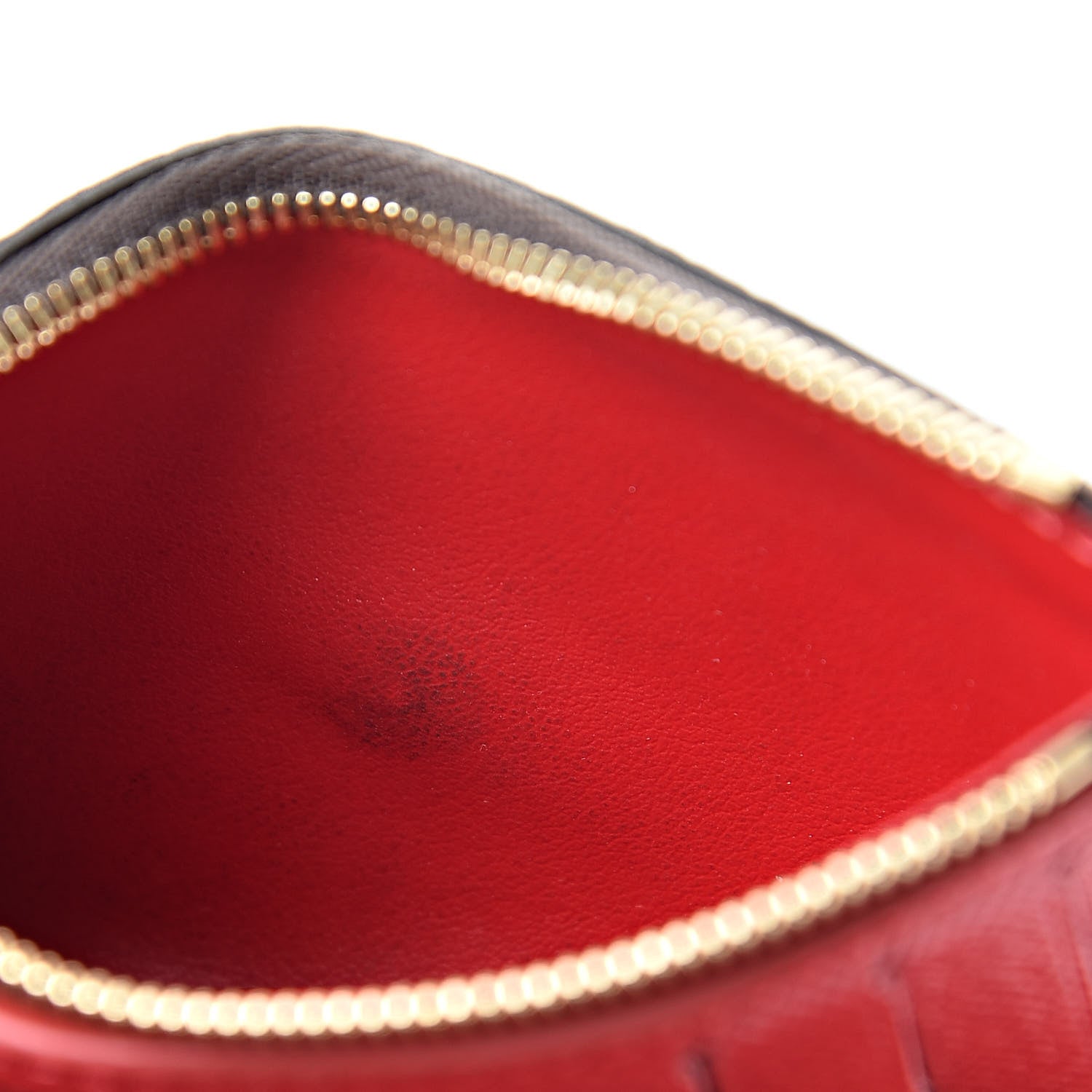 Louis Vuitton Damier Ebene Victorine Wallet Red 8 of 10