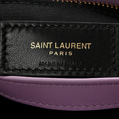 Saint Laurent Denim Y Quilted Monogram Toy Loulou Crossbody Bag Bleached Lilac 6 of 10