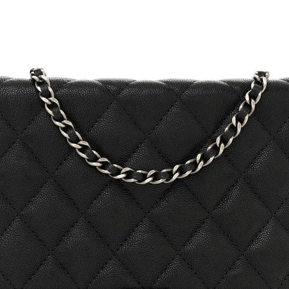 Chanel Caviar Quilted Boy Wallet On Chain WOC Black 7 of 12