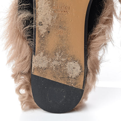 Gucci Velvet Fur Womens Princetown Slippers 39.5 Black 12 of 12
