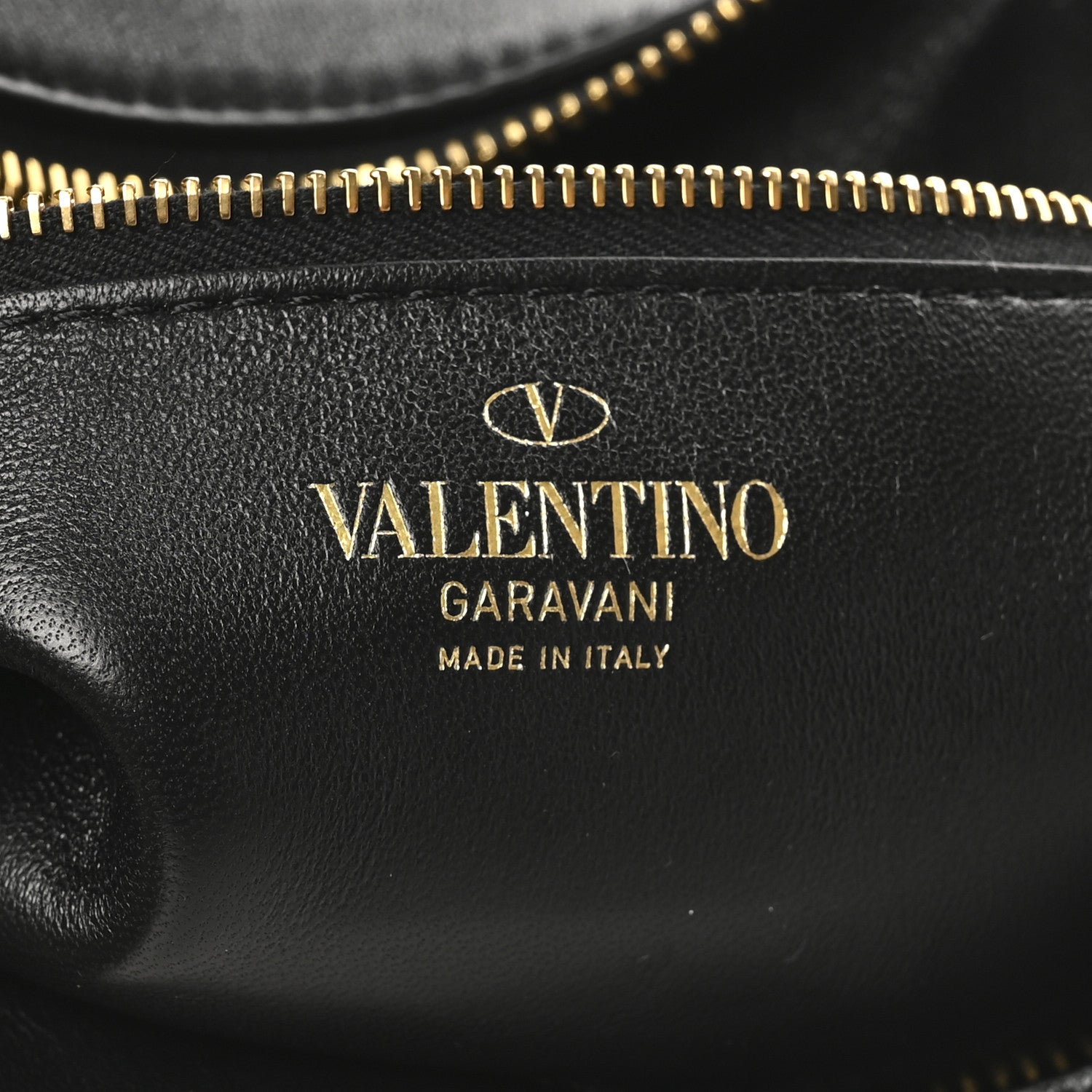 Valentino Garavani Calfskin Stud Sign Zip Hobo Black 6 of 9