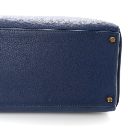 Hermes Taurillon Clemence Kelly Retourne 40 Bleu De Malte 12 of 12