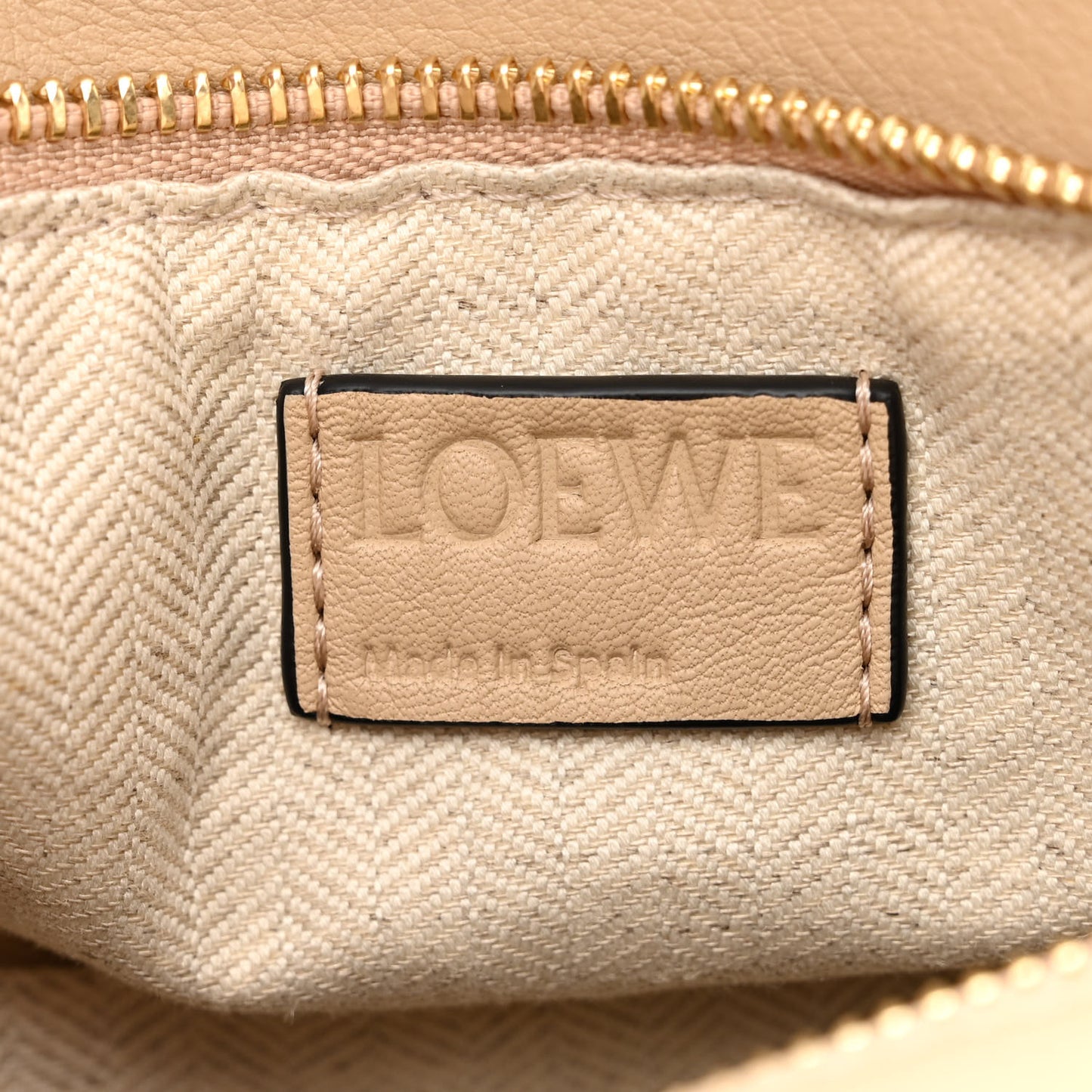 Calfskin Small Puzzle Bag Dusty Beige Soft White