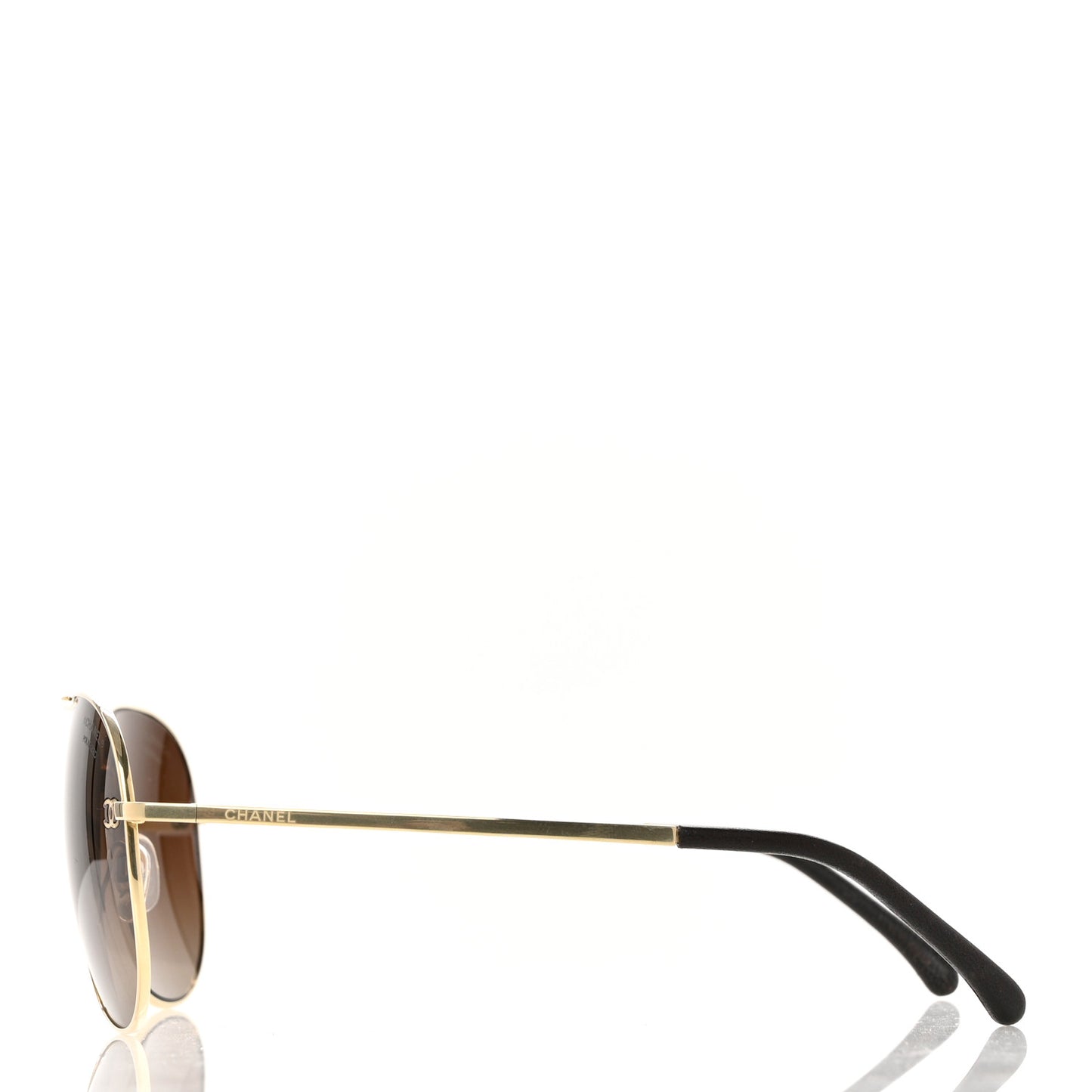 Metal Polarized Aviator CC Sunglasses 4189-T-Q Brown