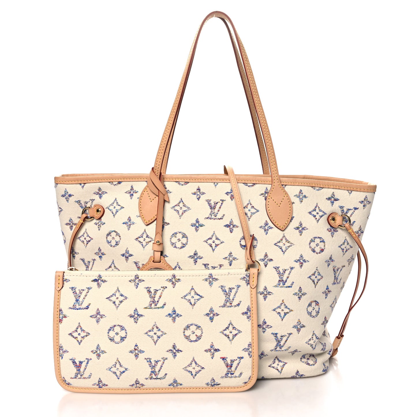 Monogram Jacquard Neverfull MM Multicolor Beige