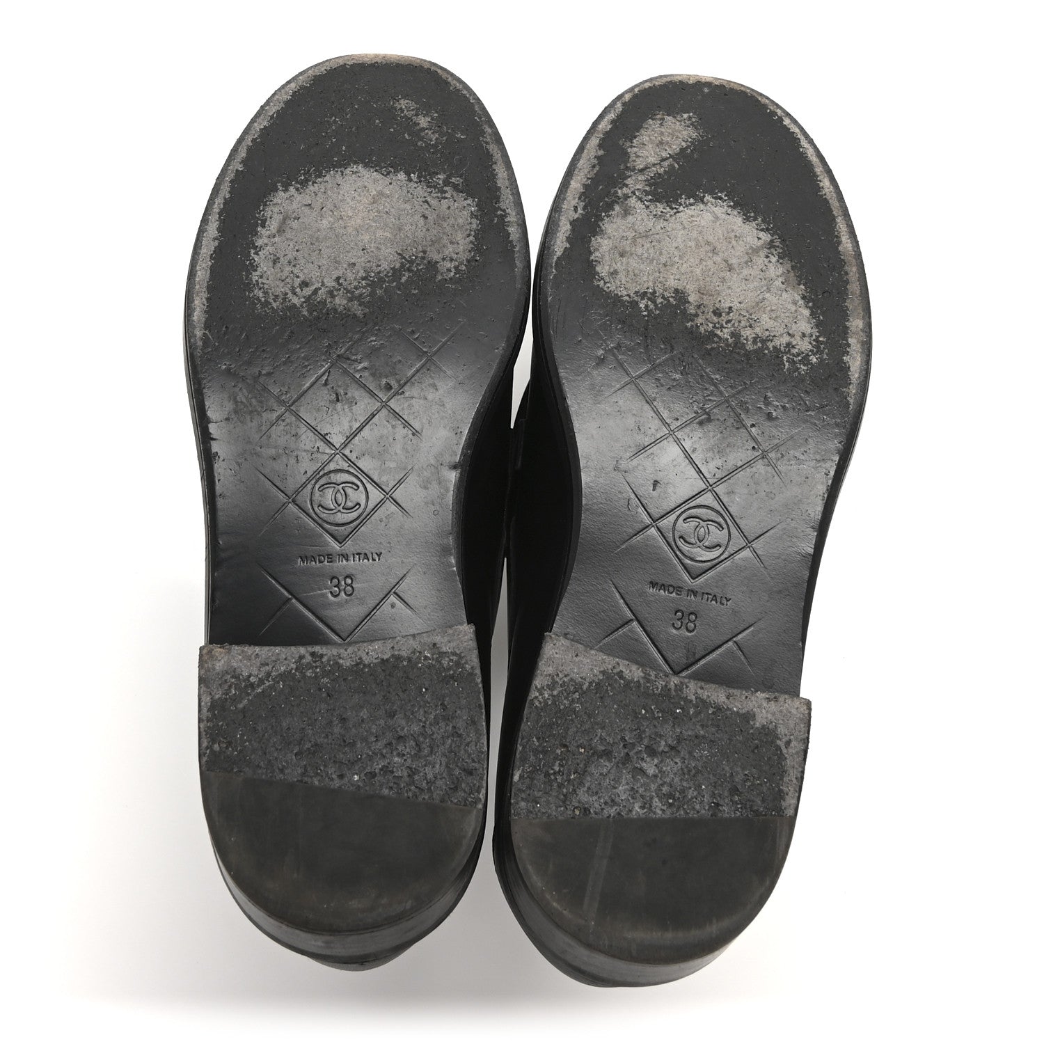 Chanel Lambskin Quilted CC Turnlock Loafers 38 Black 6 of 9