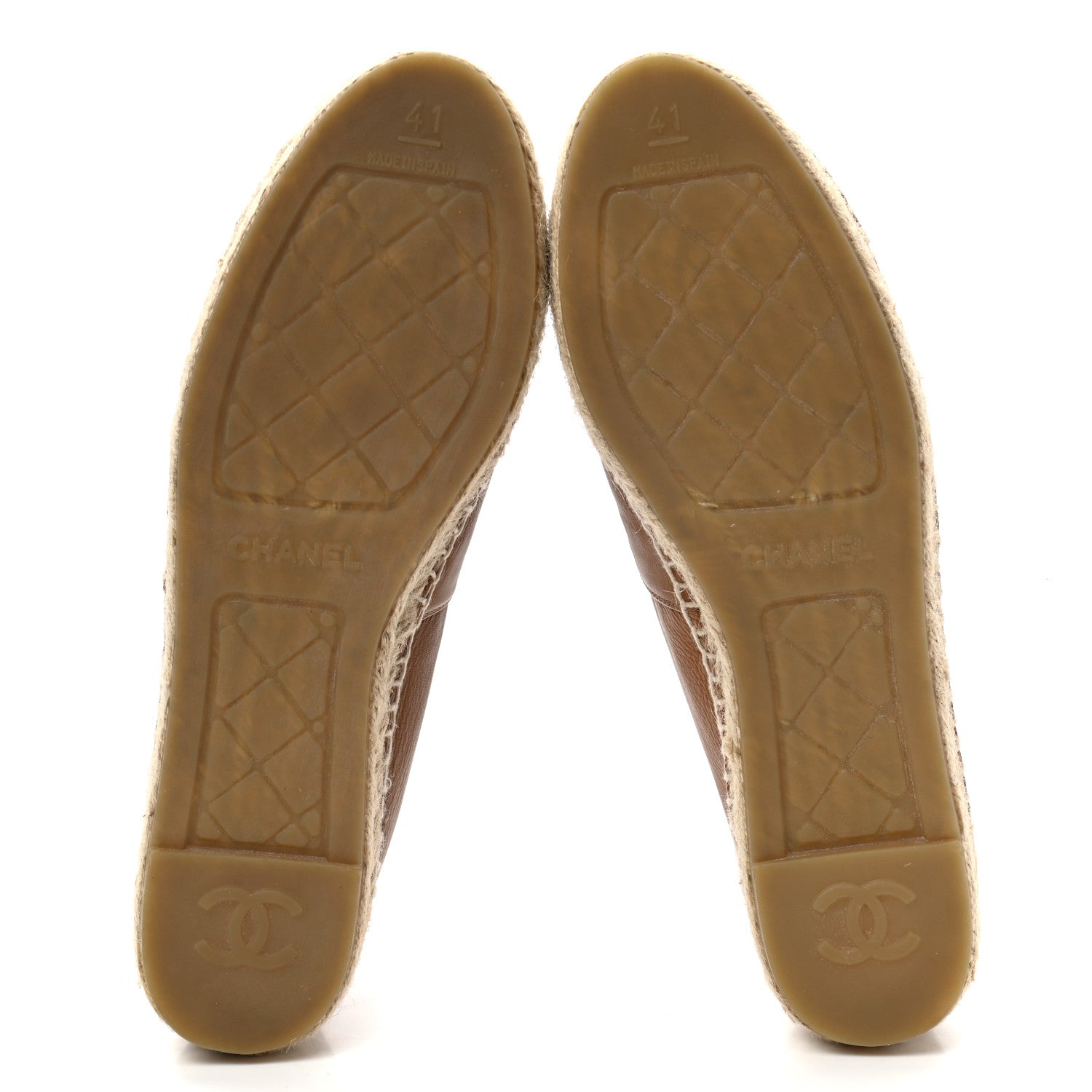 Chanel Calfskin CC Espadrilles 41 Light Brown 5 of 8