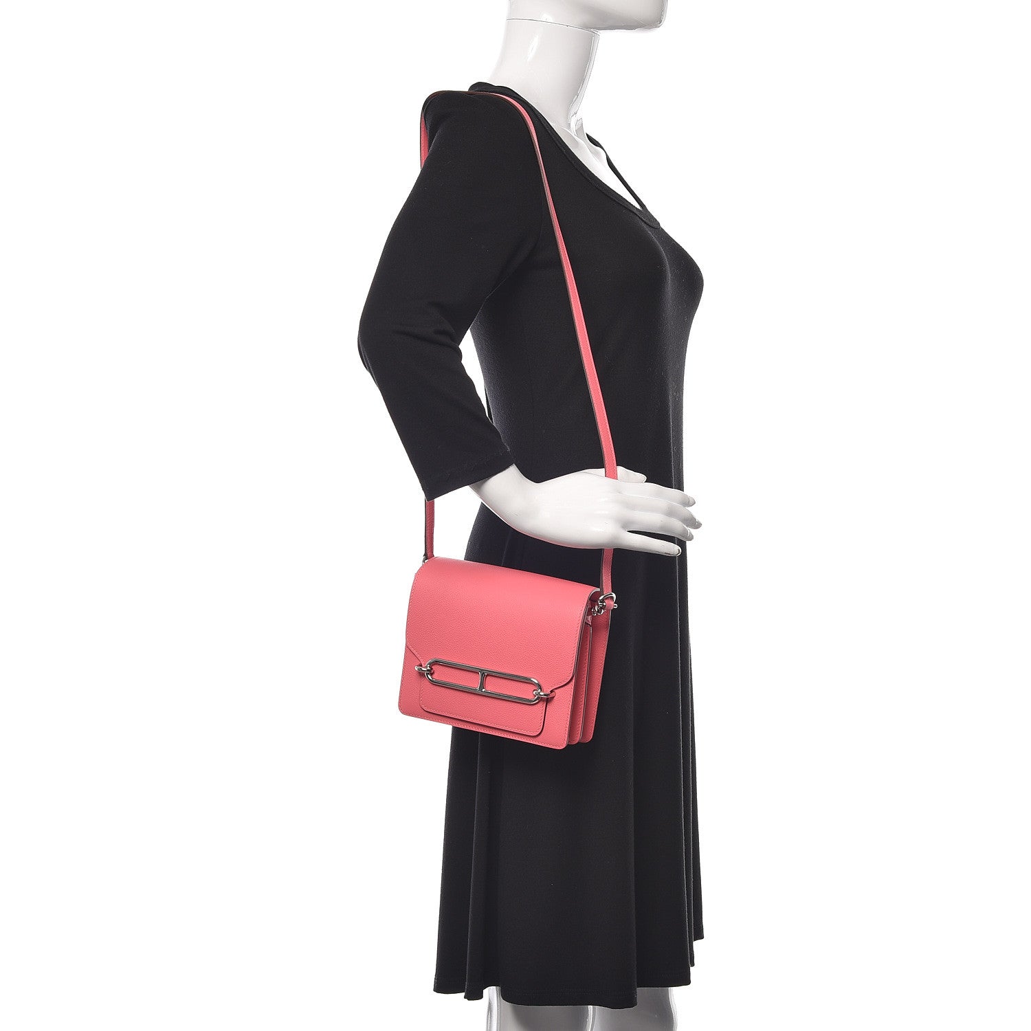 Hermes Evercolor Mini Sac Roulis Rose Azalee 2 of 11