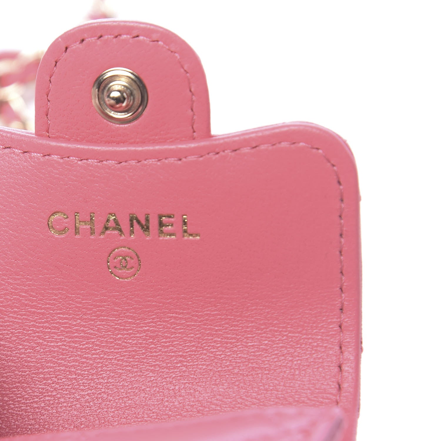 Chanel Lambskin Quilted Airpods Pro Case Coral 7 of 9
