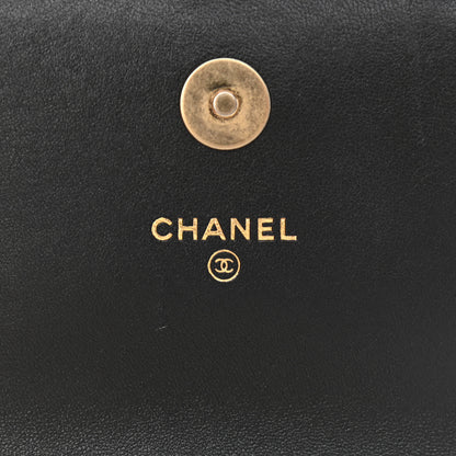 Chanel Lambskin Quilted Chanel 19 Phone Holder With Chain Black 6 of 11