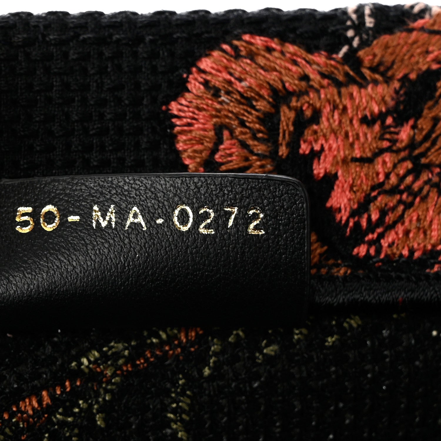 Christian Dior Canvas Embroidered Large Book Tote Black Multicolor 7 of 10