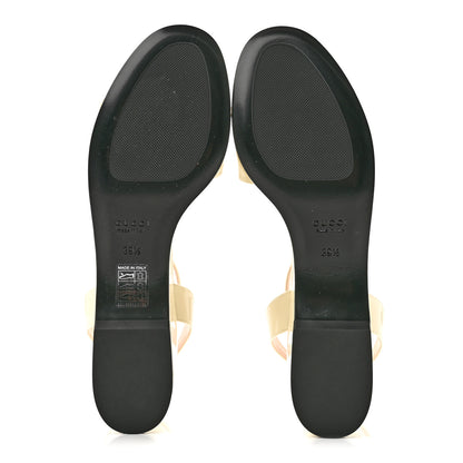 Gucci Superlight Calfskin Horsebit Platform Sandals  39.5 New Ivory 6 of 9