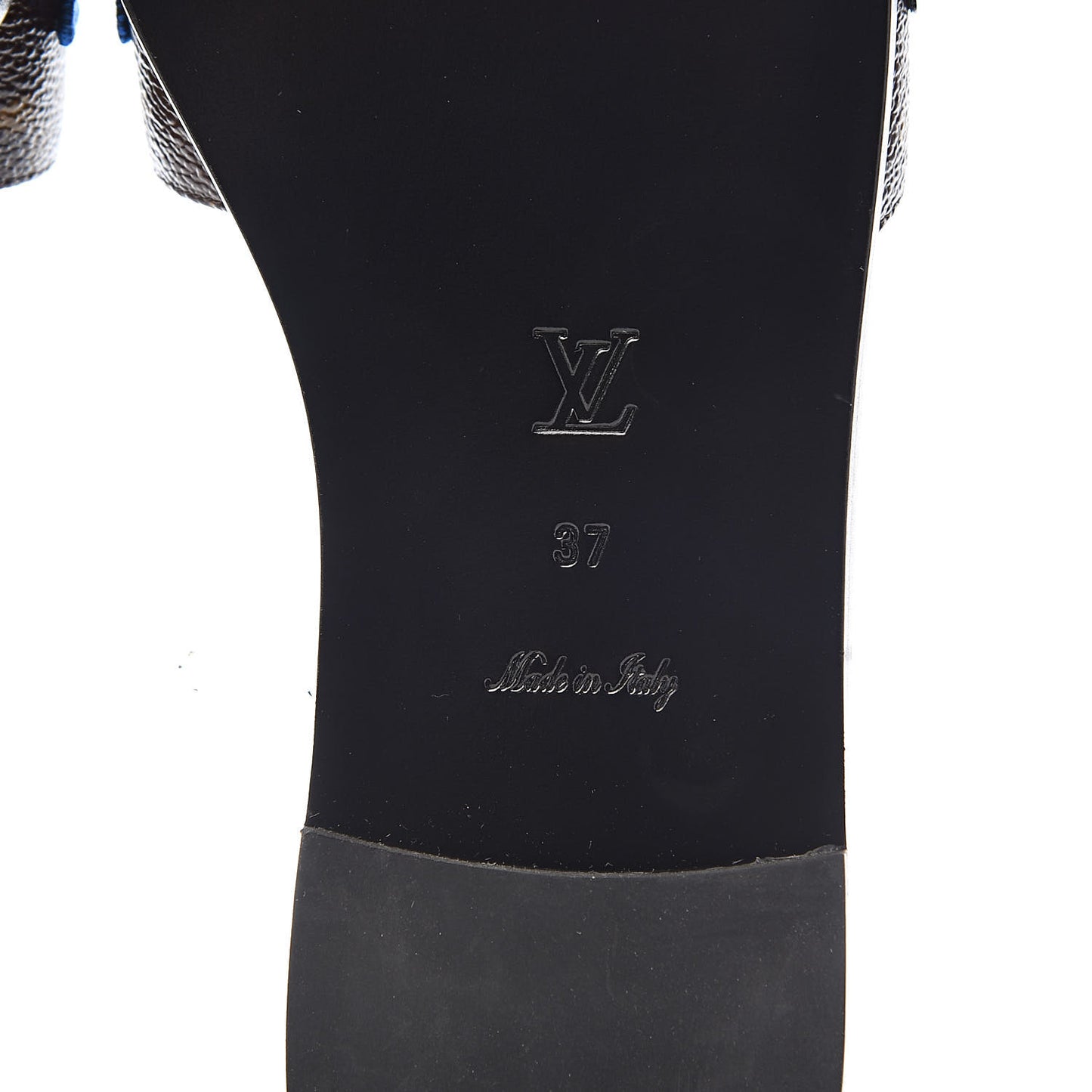 Calfskin Monogram Heart Flat Mules 37 Cacao