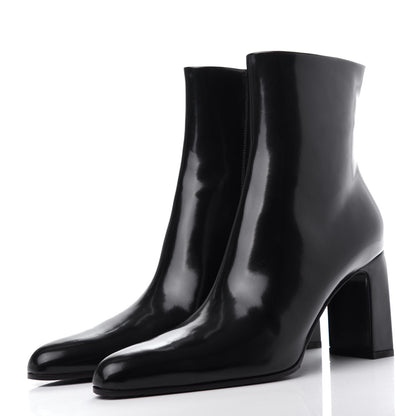 Balenciaga Brushed Calfskin Ankle Boots 37 Black 3 of 11