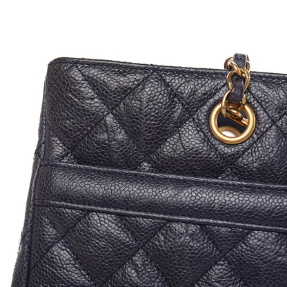 Chanel Crumpled Grained Calfskin Quilted Tote Blue 15 of 15