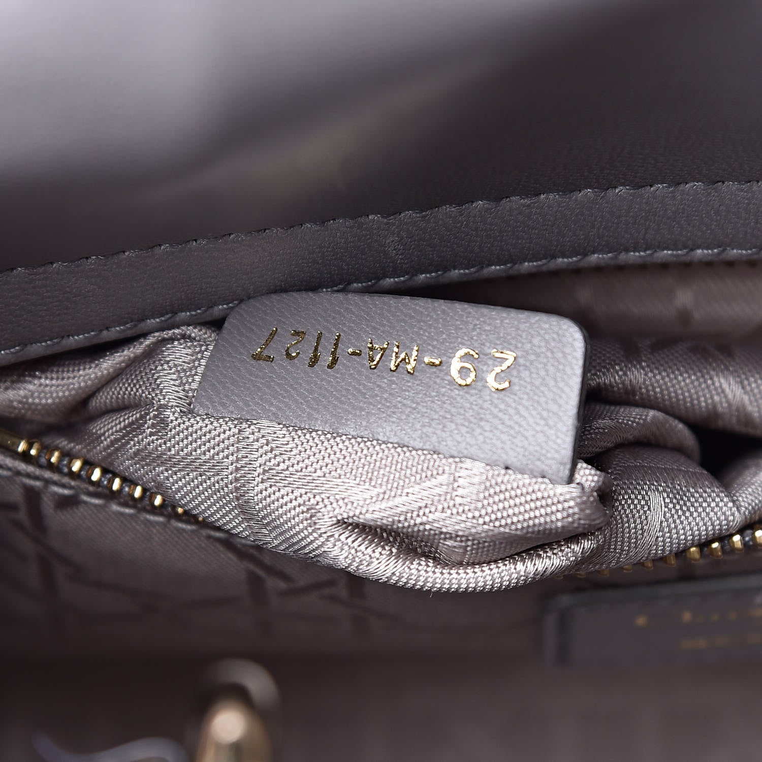 Christian Dior Lambskin Cannage Small My Lady Dior Gris 7 of 9