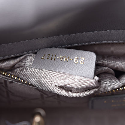 Christian Dior Lambskin Cannage Small My Lady Dior Gris 7 of 9