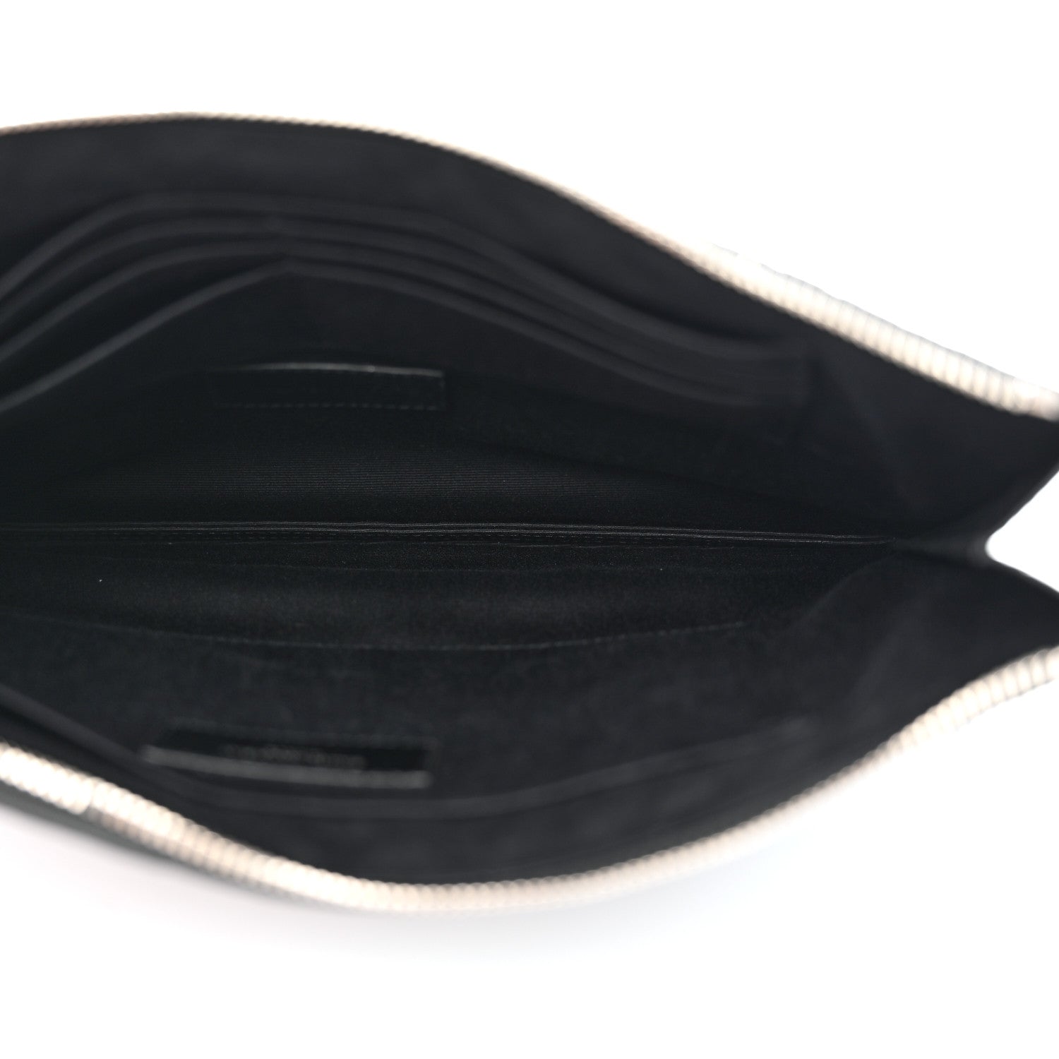 Saint Laurent Calfskin Crocodile Embossed Document Holder Black 5 of 9