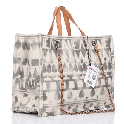 Chanel Canvas Small Iliad Shopping Tote Beige 3 of 12