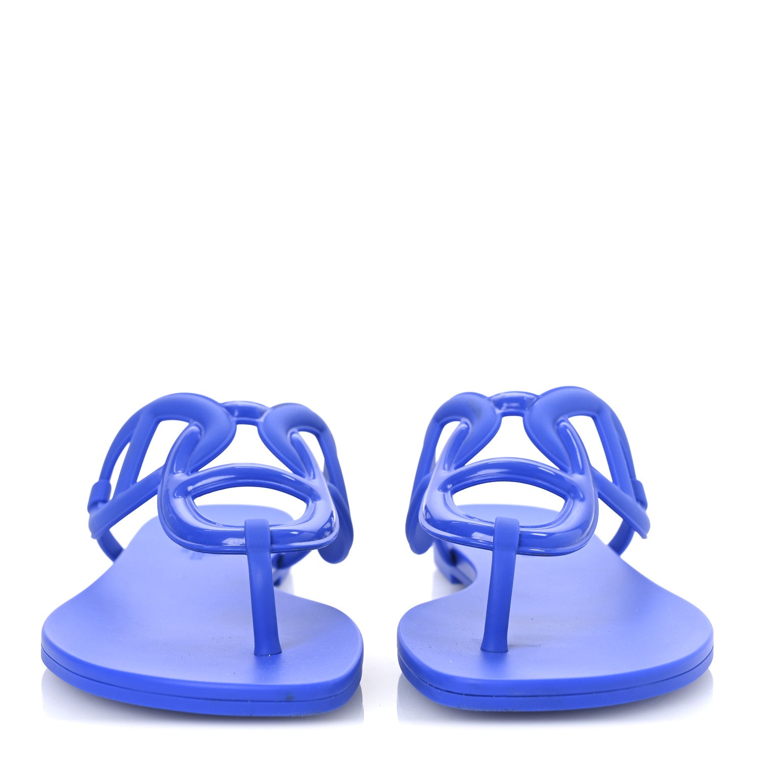 Hermes Rubber Womens Egerie Sandals 40 Bleu Outremer 3 of 11