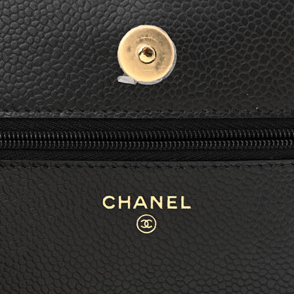Chanel Caviar Quilted Wallet On Chain WOC Black 6 of 12