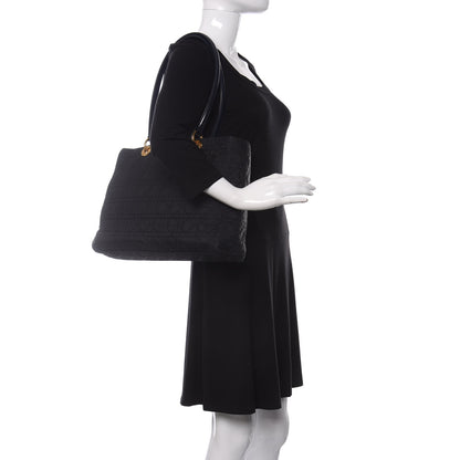 Christian Dior Nylon Cannage Large Lady Dior Tote Black 2 of 10