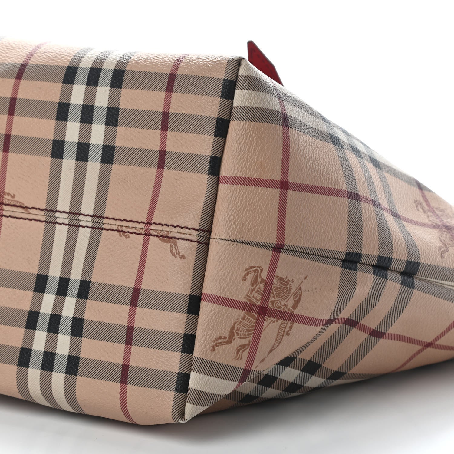 Burberry Haymarket Check Small Salisbury Tote Military Red 8 of 8