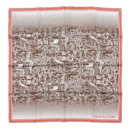 Louis Vuitton Silk Carre Paris Square Scarf Rose Brown 1 of 3