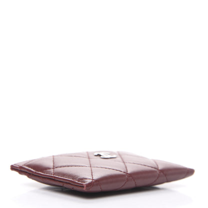 Chanel Lambskin Quilted Card Holder Burgundy 3 of 11
