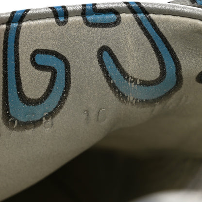 Gucci Miro Rubber Wax GucciGhost Print Mens New Ace Sneakers 10 Silver 8 of 9