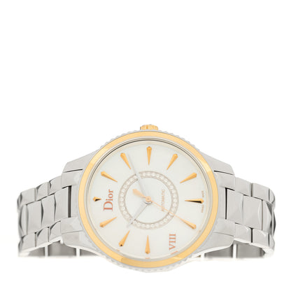 Christian Dior Stainless Steel 18K Yellow Gold Diamond Mother of Pearl 36mm Dior VIII Montaigne Automatic Watch 2 of 5
