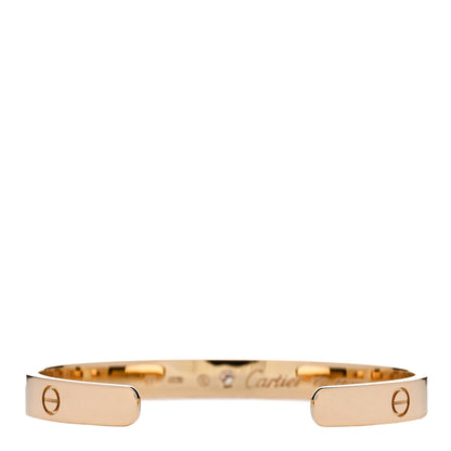 Cartier 18K Yellow Gold 1 Diamond LOVE Cuff Bracelet 17 2 of 3