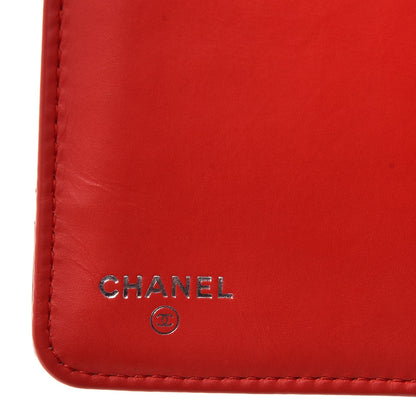 Chanel Patent Calfskin Quilted Yen Wallet Red 6 of 9