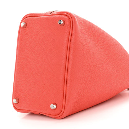Hermes Taurillon Clemence Picotin Lock 18 PM Rouge Pivoine 9 of 9