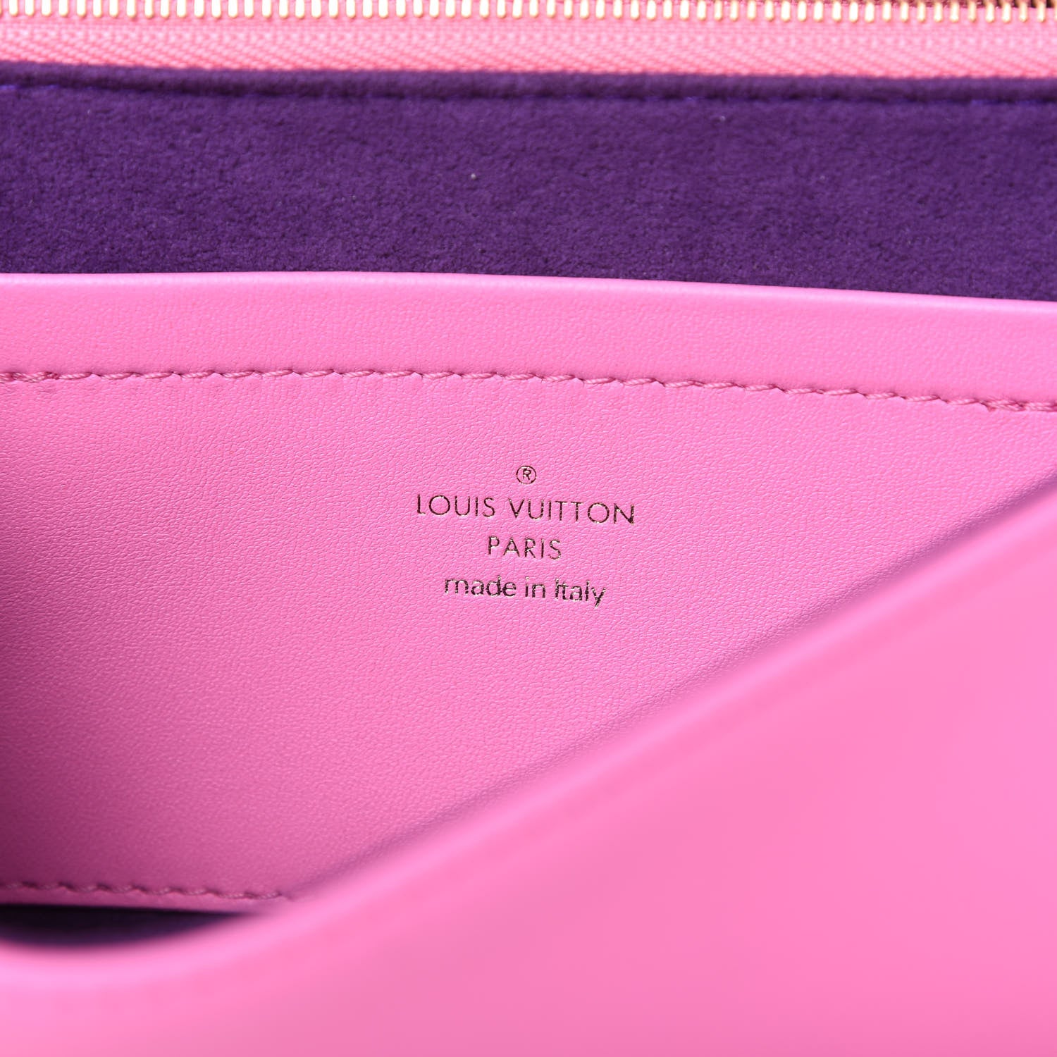 Louis Vuitton Lambskin Embossed Monogram Vuittamins Pochette Coussin Rose Violet 8 of 9
